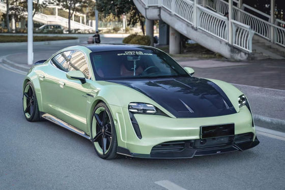Новый продукт для Porsche Taycan Карбоновое волокно корпус Kit Taycan Широкий корпус передний лопат боковой юбки спойлер диффузер