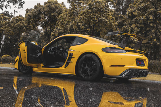 Для Porsche 718 Boxster Cayman корпусный комплект из углеродного волокна Материал 718 углеродного волокна заднего диффузера EVO Style 718 углеродного волокна корпусный комплект