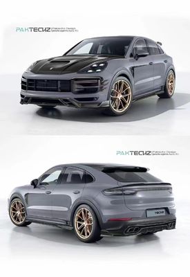Для Porsche Cayenne Углеродные волокна корпус Kit Cayenne Углеродные волокна Передний губный диффузер Спойлер верхний крыло капюшон боковой юбки