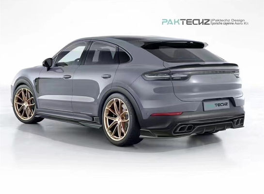 Для Porsche Cayenne Углеродные волокна корпус Kit Cayenne Углеродные волокна Передний губный диффузер Спойлер верхний крыло капюшон боковой юбки