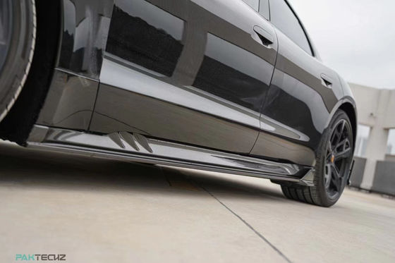 Комплект корпуса из углеродного волокна для Porsche Taycan Taycan Upgrade PAKTECHZ Style Front Shovel Diffuser Spoiler Body Kit