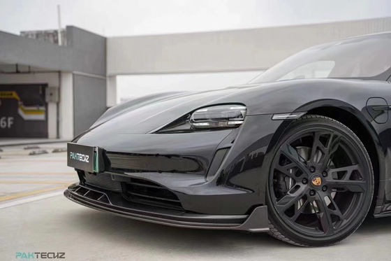 Комплект корпуса из углеродного волокна для Porsche Taycan Taycan Upgrade PAKTECHZ Style Front Shovel Diffuser Spoiler Body Kit