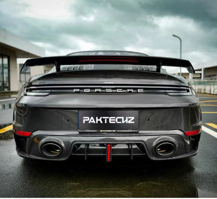 Для Porsche 992 Turbo Спойлер из углеродного волокна 992 Turbo Upgrade Paktechz Style Спойлер из углеродного волокна