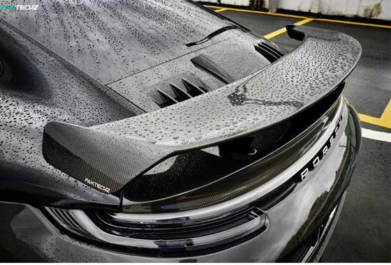 Для Porsche 992 Turbo Спойлер из углеродного волокна 992 Turbo Upgrade Paktechz Style Спойлер из углеродного волокна