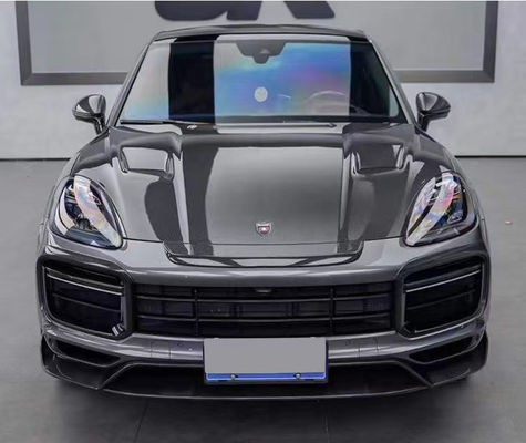 Для Porsche Cayenne Кит для широкого корпуса из углеродного волокна Cayenne Upgrades в стиле MSY Carbon Fiber Front Lip Diffuser Spoiler Hood