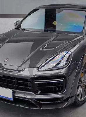 Для Porsche Cayenne Кит для широкого корпуса из углеродного волокна Cayenne Upgrades в стиле MSY Carbon Fiber Front Lip Diffuser Spoiler Hood