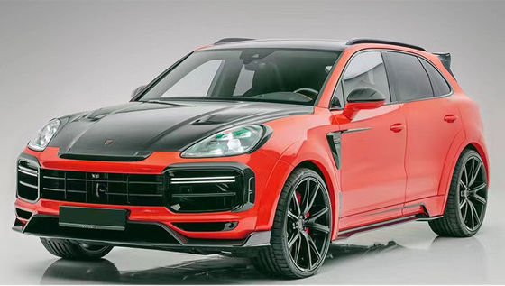Для Porsche Cayenne Кит для широкого корпуса из углеродного волокна Cayenne Upgrades в стиле MSY Carbon Fiber Front Lip Diffuser Spoiler Hood