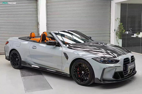 Для BMW G80 G82M3 M4 Комплект корпуса из углеродного волокна G80 G82M3 M4 Усовершенствованный Paktechz Style Front Lip Diffuser Spoiler Hood