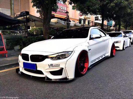 LB Wide-body Kit для BMW M4 F82 Wide-body Kit M4 F82 Усовершенствованный LB Style Front Lip Diffuser Spoiler Carbon Fiber Body Kit