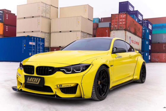 LB Wide-body Kit для BMW M4 F82 Wide-body Kit M4 F82 Усовершенствованный LB Style Front Lip Diffuser Spoiler Carbon Fiber Body Kit