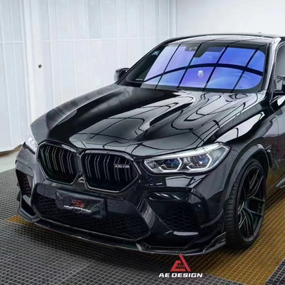 Для BMW X6M F96 Комплект корпуса из углеродного волокна X6M F96 Улучшает диффузер передней губы из углеродного волокна AE Style