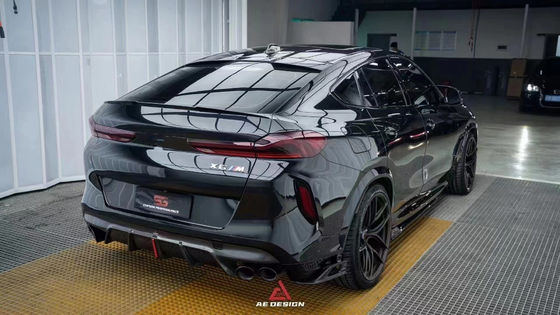 Для BMW X6M F96 Комплект корпуса из углеродного волокна X6M F96 Улучшает диффузер передней губы из углеродного волокна AE Style