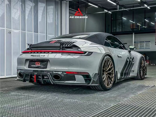 Для Porsche 992s Carbon Fiber Body Kit 992s AE Style Сухой карбоновый фасон передний губный диффузер спойлер боковой юбки