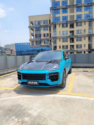 2019 Black Porsche Cayenne Body Kit TH Style Hood Моторная крышка Сухое углеродное волокно