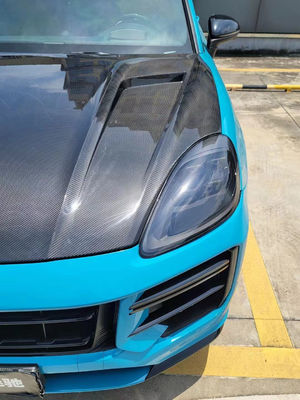 2019 Black Porsche Cayenne Body Kit TH Style Hood Моторная крышка Сухое углеродное волокно