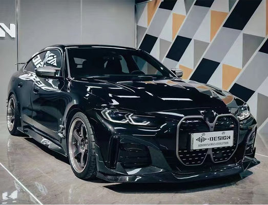 Для BMW I4 Комплект корпуса из углеродного волокна I4 Комплект корпуса из углеродного волокна I4 Диффузер передней губы Спойлер Боковая юбка Hood