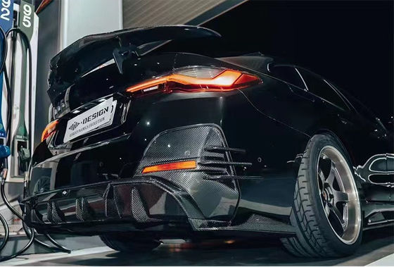 Для BMW I4 Комплект корпуса из углеродного волокна I4 Комплект корпуса из углеродного волокна I4 Диффузер передней губы Спойлер Боковая юбка Hood