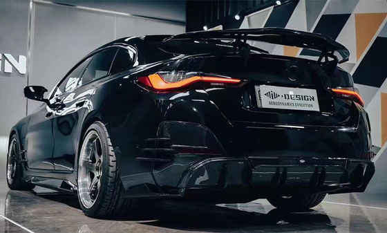 Для BMW I4 Комплект корпуса из углеродного волокна I4 Комплект корпуса из углеродного волокна I4 Диффузер передней губы Спойлер Боковая юбка Hood