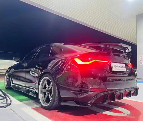 Для BMW I4 Комплект корпуса из углеродного волокна I4 Комплект корпуса из углеродного волокна I4 Диффузер передней губы Спойлер Боковая юбка Hood