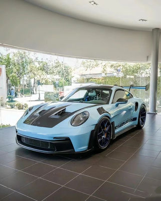 Синий Porsche Body Kit 992 GT3RS Style Сухой капот из углеродного волокна