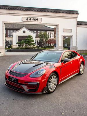 MSY Panamera 971 Корпусный комплект Красное углеродное волокно Заменить передний бампер Спойлер Широкофюзеляжный комплект