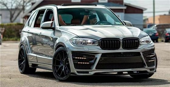 Для BMW X5 X5M Широкофюзеляжный комплект X5 X5M Усовершенствованный RD Углеродные волокна стиль передний и задний бампер спойлер капот Широкофюзеляжный комплект