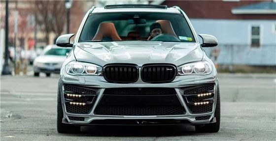 Для BMW X5 X5M Широкофюзеляжный комплект X5 X5M Усовершенствованный RD Углеродные волокна стиль передний и задний бампер спойлер капот Широкофюзеляжный комплект