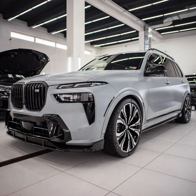 Для BMW X7 Карбоновое корпусное оборудование X7 Карбоновое корпусное оборудование передний губный диффузор спойлер капюшон Боковая юбка Широкий корпус