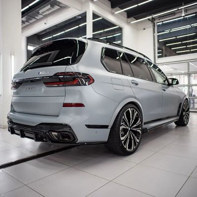 Для BMW X7 Карбоновое корпусное оборудование X7 Карбоновое корпусное оборудование передний губный диффузор спойлер капюшон Боковая юбка Широкий корпус