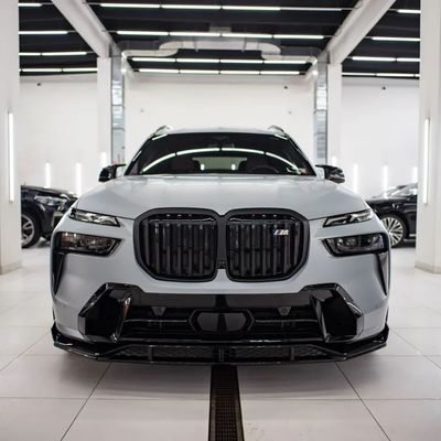 Для BMW X7 Карбоновое корпусное оборудование X7 Карбоновое корпусное оборудование передний губный диффузор спойлер капюшон Боковая юбка Широкий корпус