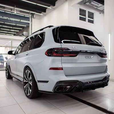 Для BMW X7 Карбоновое корпусное оборудование X7 Карбоновое корпусное оборудование передний губный диффузор спойлер капюшон Боковая юбка Широкий корпус
