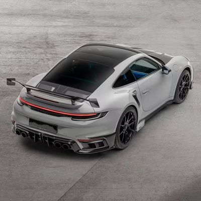 992 Turbo Porsche Body Kit Углеродное волокно MSY стиль Diy Задний бампер Спойлер капот