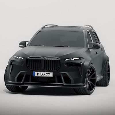 Для BMW X7 Карбоновое корпусное оборудование X7 Карбоновое корпусное оборудование передний губный диффузор спойлер капюшон Боковая юбка Широкий корпус