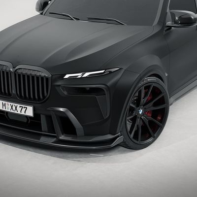 Для BMW X7 Карбоновое корпусное оборудование X7 Карбоновое корпусное оборудование передний губный диффузор спойлер капюшон Боковая юбка Широкий корпус