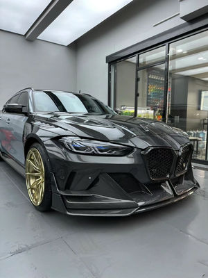4 Купе Bmw M3 Корпусный комплект Синий Заменить Передний стиль GEEX Передний бампер Фендеры
