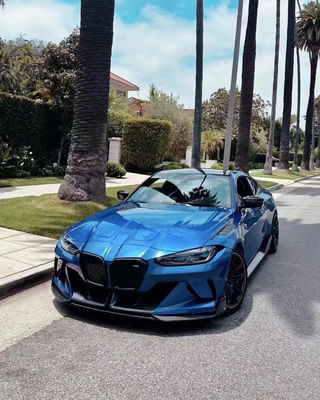 4 Купе Bmw M3 Корпусный комплект Синий Заменить Передний стиль GEEX Передний бампер Фендеры
