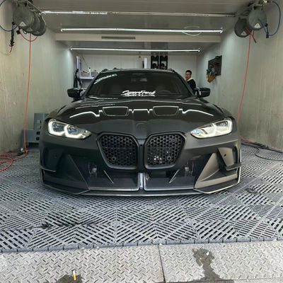 4 Купе Bmw M3 Корпусный комплект Синий Заменить Передний стиль GEEX Передний бампер Фендеры