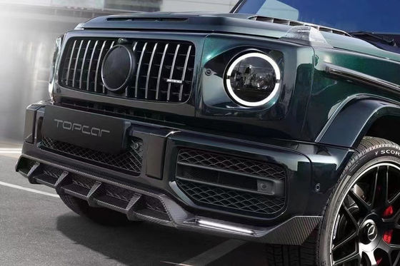 Высококачественный углеродный волокно W464 G500 G63 корпусный комплект W464 Upgrade Topcar Style Передняя лопатка Задняя губа спойлер