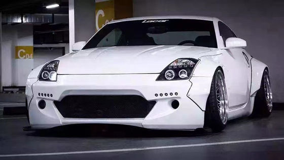 350Z Nissan Body Kit Резиновая волокна Бампер Задний диффузер Авто Передний спойлер Боковая юбка