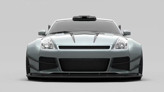 Воздушный нож FRP Nissan 350z Широкий корпус набор Боковые юбки OEM Передний и задний бампер