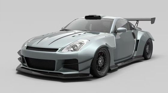 Воздушный нож FRP Nissan 350z Широкий корпус набор Боковые юбки OEM Передний и задний бампер