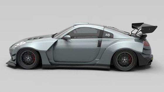 Воздушный нож FRP Nissan 350z Широкий корпус набор Боковые юбки OEM Передний и задний бампер