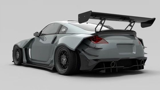 Воздушный нож FRP Nissan 350z Широкий корпус набор Боковые юбки OEM Передний и задний бампер