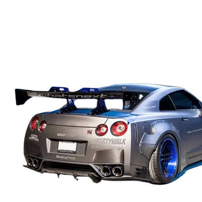 Серебряный GTR Nissan Body Kit LB Style Спойлер Автомобиль Duck Tail Fins Body Kit Спойлер