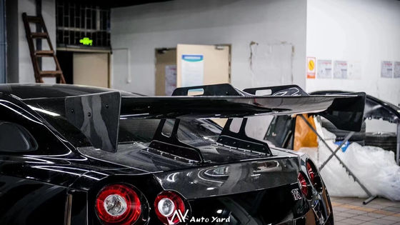 Серебряный GTR Nissan Body Kit LB Style Спойлер Автомобиль Duck Tail Fins Body Kit Спойлер
