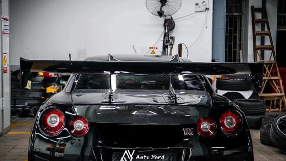 Серебряный GTR Nissan Body Kit LB Style Спойлер Автомобиль Duck Tail Fins Body Kit Спойлер