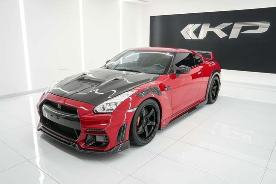 GTR R35 Nissan Body Kit Углеродные волокна KP стиль Бампер спойлер Передний широтный комплект