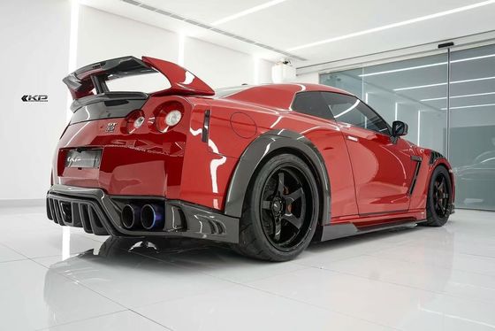 GTR R35 Nissan Body Kit Углеродные волокна KP стиль Бампер спойлер Передний широтный комплект
