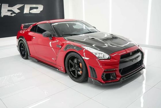 GTR R35 Nissan Body Kit Углеродные волокна KP стиль Бампер спойлер Передний широтный комплект