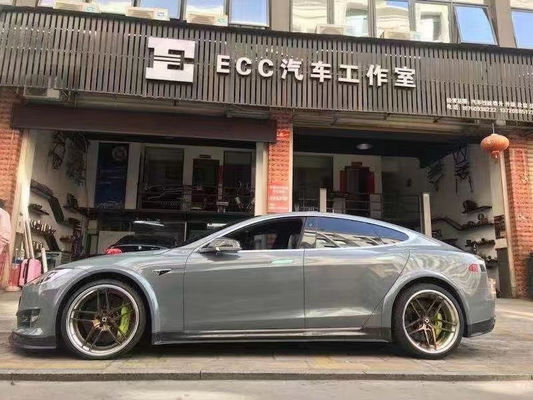 Продажа корпуса из углеродного волокна модели S для модели S Wide Bodyki Carbon Fiber Front Shovel Rear Diffuser Spoiler